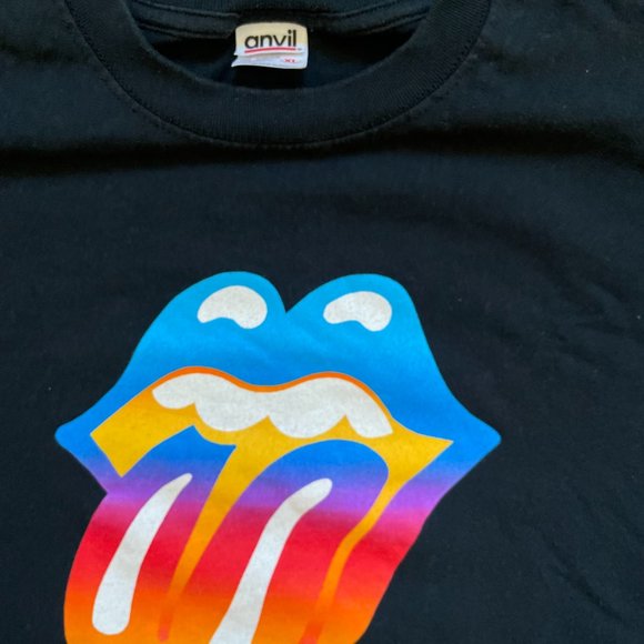 Vintage Rolling Stones Forty Licks T-Shirt Rainbow Tongue Shirt Y2K Size XL - Picture 8 of 8
